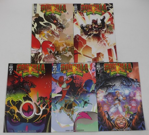 Godzilla vs. Mighty Morphin Power Rangers II #1-5 VF/NM complete series A Covers