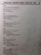 Lawn-Boy 1977 OMC Walk-Behind Mower Parts Manual 8235AE 7266 5275 6255 8255 6277