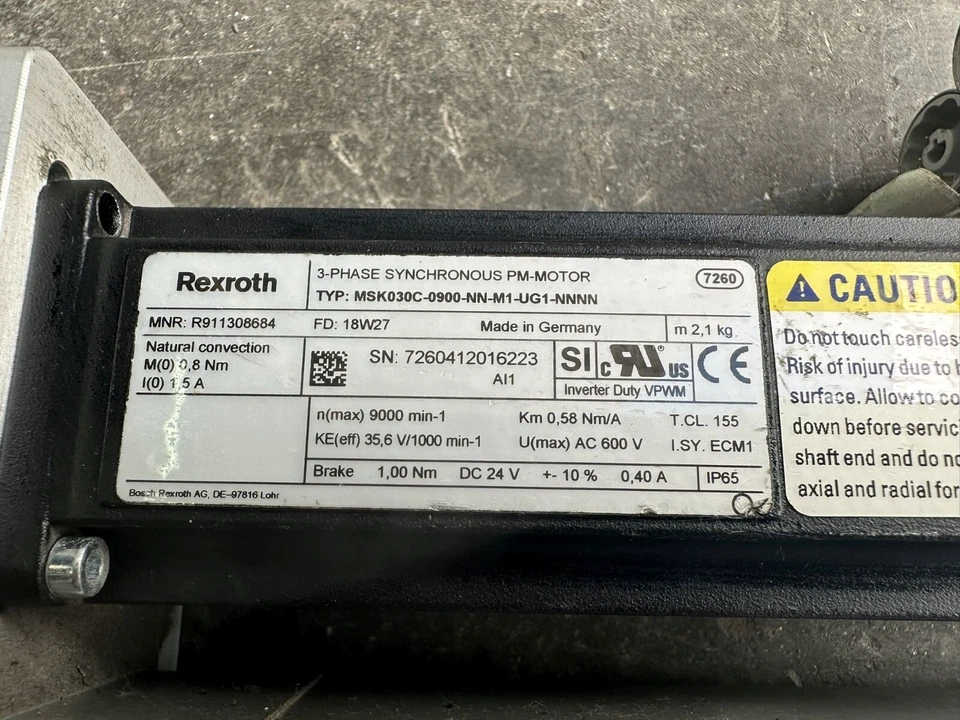 Rexroth EMC-032-NN-2 linear actuator + MSK030C-0900-NN-M1-UG1-NNNN servo motor - Image 2 of 4