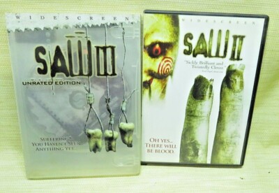 Saw 2 & 3 Lot Of Two Movies Horror Unrated DVD Movie