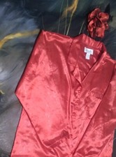 Vintage Red Silky Nightshirt Satin Button Front by Marissa Large Vintage 90s Y2k