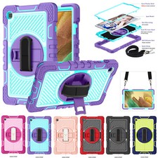 Shockproof Rubber Stand Case Strap Cover For Samsung Tab A7 Lite 8.7" T220 T225