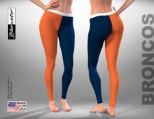 WOMEN STRETCHY LEGGINGS, ORANGE  BLUE Workout,Yoga,Running,Fitness,Gym,Exercise