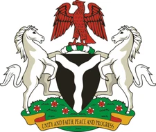 Nigeria sticker flag coat of arms flag hood car flag 44x38cm MHF