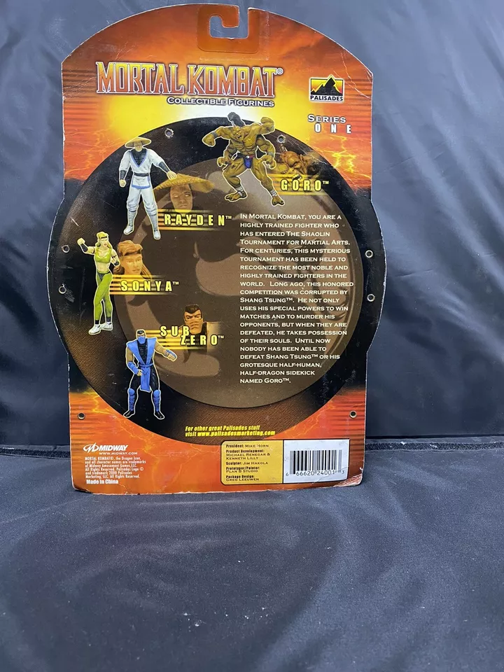 Figura de acción Mortal Kombat Goro Midway sin usar, en caja Palisade serie 1 juguete SELLADO Foto 2 de 2