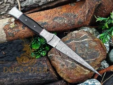 9” Double-Edged Military Damascus steel Dagger boot Knife Hunting throwing EDC