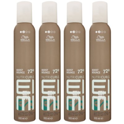Wella Nutricurls Boost Bounce 4 x 300 ml Locken Schaumfestiger Set
