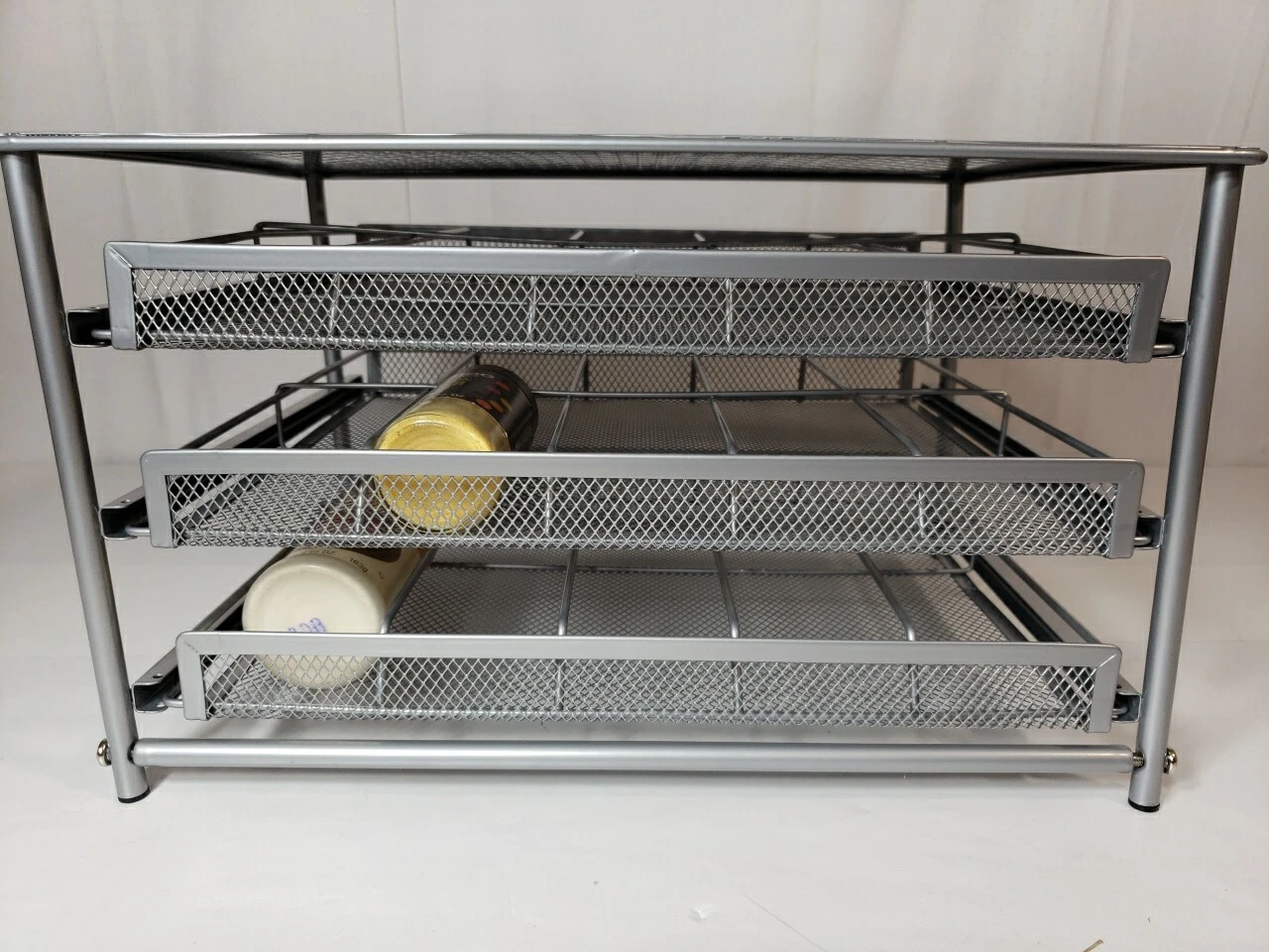 Kitchen/Bathroom Countertop Organizer Rack, 3 Tier Spice Rack Metal Makeup Small