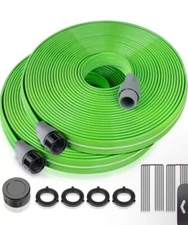 Laveve Sprinkler Hose for Yard 15 Ft Garden Soaker Hose with Stakes, Heavy D