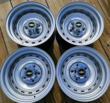  Set4 Chevy 15 Truck Rally Rims Steel Wheels Square Body Oem Obs C10 15x8