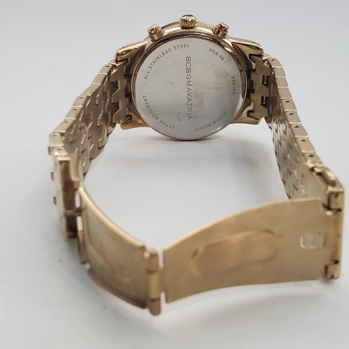 BCBGMAXAZRIA women watch GOLD BAND WHITE DIAL NEW BATTERY - Picture 5 of 9
