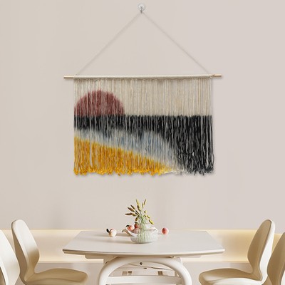 Large Macrame Bohemian Style Wall Decor Wall Hanging Woven Tapestry 43*28inch