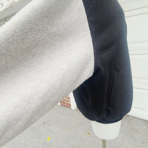 Vintage RARE Always Coca Cola Wool Jacket Size Large Varsity Bomber Black Gray - Picture 6 of 12