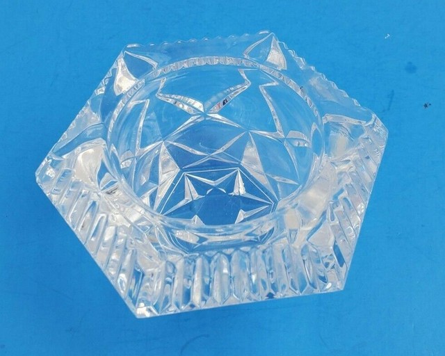 CRISTAL D’ARQUES 24 LEAD CRYSTAL HEXAGONAL VOTIVE CANDLE HOLDER FRANCE