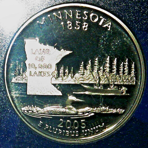 2005 US MINT 50 STATE QUARTERS BEAUTIFUL PROOF SET 5 QUARTERS PLASTIC CASE + COA - Picture 8 of 9