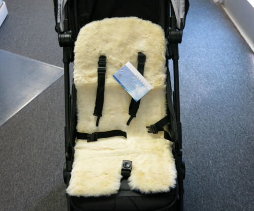 Cochecito de bebé 100 % genuino piel de cordero para cuidado de bebé niño bebé y lana para asiento de automóvil - Imagen 1 de 5
