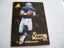 TROY AIKMAN DALLAS COWBOYS #25 1995 PINNACLE QUARTERBACK CLUB X's and O's card