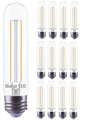 Bioluz LED 94 CRI T10 LED Bulb 40W (Uses only 5W) E26 Base Filament ...