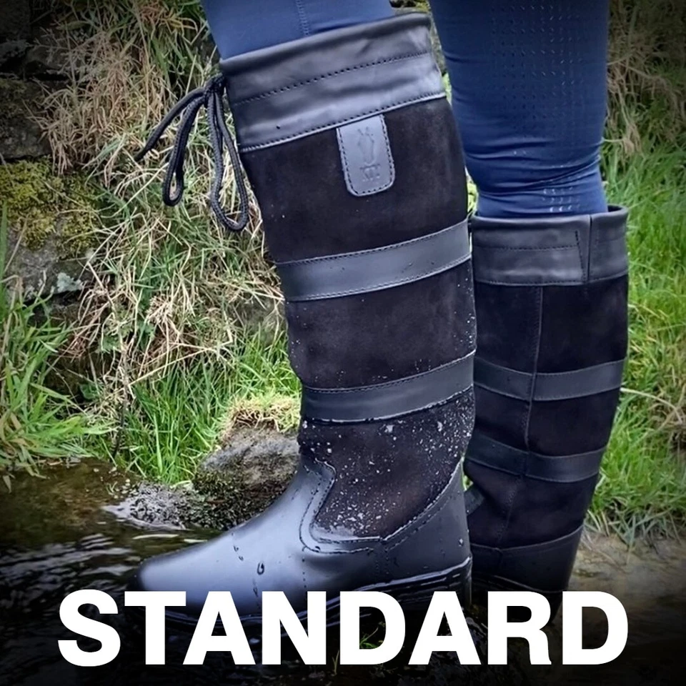 KTY Country Boots Leather Equestrian Riding Walking Waterproof - cheap SALE - Image 4 of 4