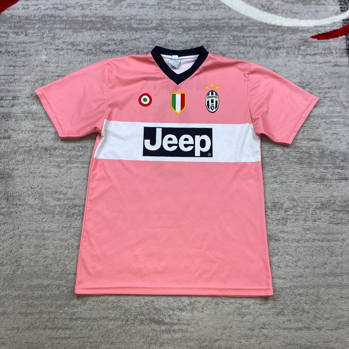 Alvaro Morata Juventus Jersey Medium Pink White #9 Soccer Football Futbol  Mens