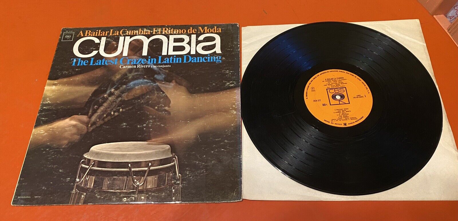 Vintage Vinyl/LP. Carmen Rivero, A Bailar La Cumbia, El Ritmo De Moda. READ!