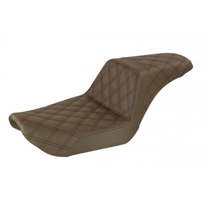 Saddlemen Step Up Seat - Lattice Stitched - Brown - Dyna 896-04-175BR