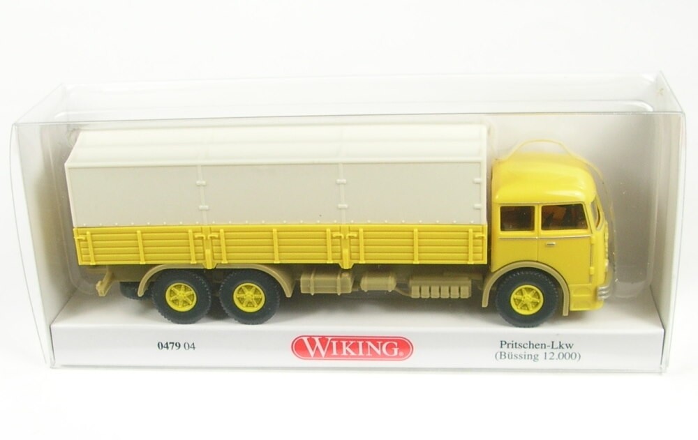 Büssing 12,000 Flatbed Truck (Mustard Yellow) 1951-1954 1:87 Wiking
