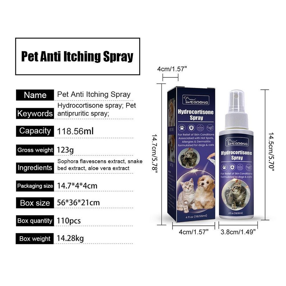 Pet AntiItch Spray Anti Itching Spray For Dogs and Cats Antimite Antiinsect ⌒ eBay