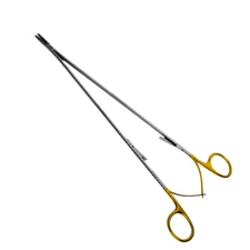 TC Dietrich Micro Needle Holder, 7.25", Straight, Serrated, Ring Handles, Lock