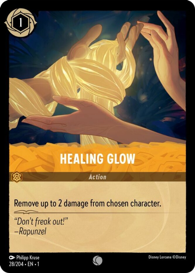 Near Mint Lorcana Healing Glow - 28/204 - Common The First Chapter