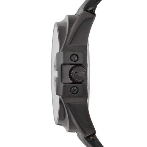 Diesel DZ1657 Master Chief Men's Watch - Black Dial, Black Leather Strap - Picture 3 of 4