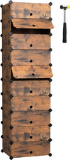 Scarpiera Componibile con 10 Scomparti Mobiletto Porta Scarpe con Design Vintage