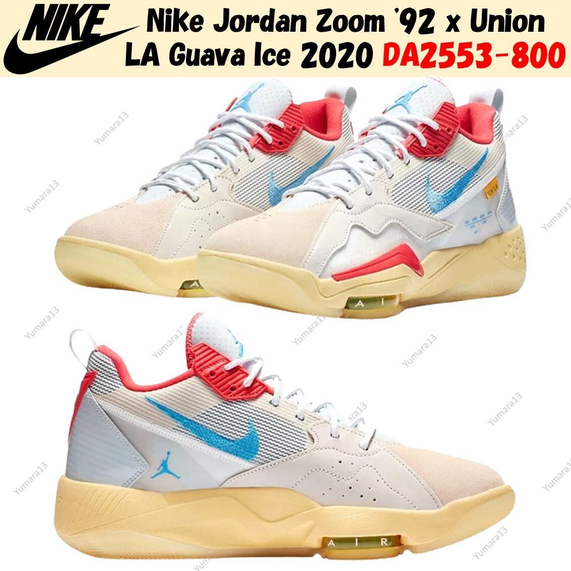 国内発送 UNION LA × NIKE JORDAN ZOOM 92 GUAVA 25~30㎝ Air Jordan x Union LA Zoom 92 'Guava Ice' DA2553-800