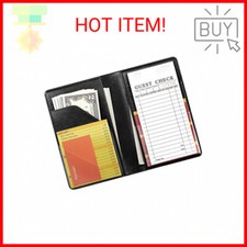 Mymazn Black Server Books for Waitress Book Waiter Book Server Booklet Restauran