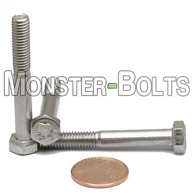 M6-1.0 x 45mm - Qty 10 - DIN 931 Hex Cap Bolt / Screw - Stainless Steel A2 (PT)