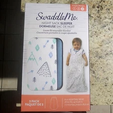 BRAND NEW SwaddleMe by Ingenuity Night Sack Sleeper Loose Fit Swaddle 2 Pack