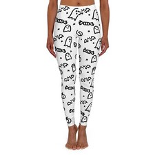 Cute Spooky Ghost Women's Casual Spandex Leggings AOP 