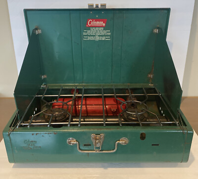 Coleman Stove 2 Burner White Gas Model 4136 Green Vintage for sale online |  eBay