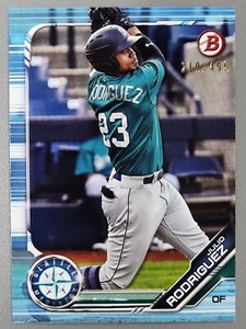 2019 Bowman Draft Paper Julio Rodriguez Sky Blue /499 #BD-60