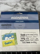 Creative Imaginations Foam Stamps-Set Of 18 Phrases Various Fonts