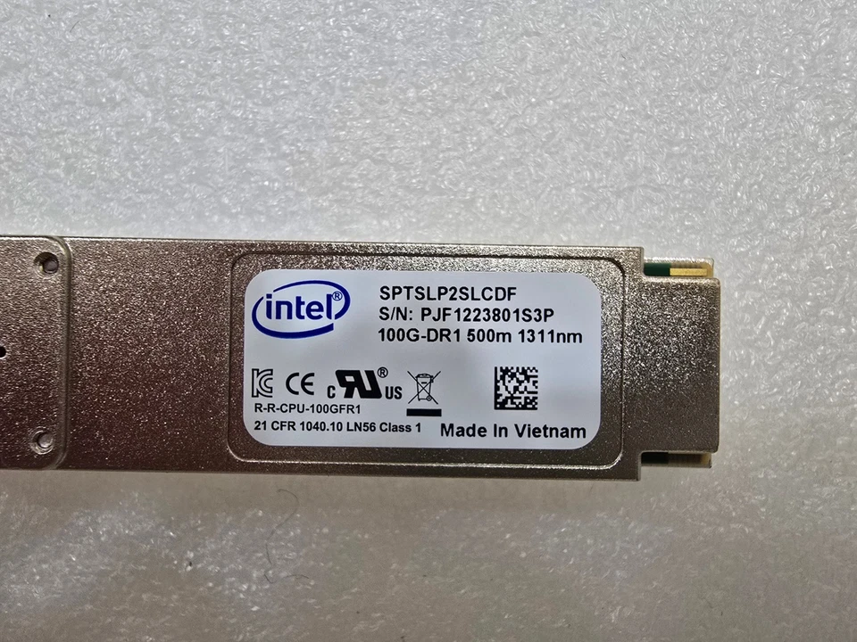 NEW Intel SPTSLP2SLCDF QSFP28 PAM4 1310nm DOM 500m SMF LC Singlemode Duplex - Image 2 of 3