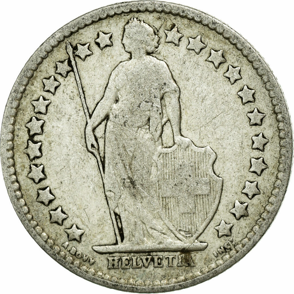 [#78247] Moneta, Szwajcaria, 1/2 Franc, 1906, Bern, VF(30-35), Srebro, KM:23