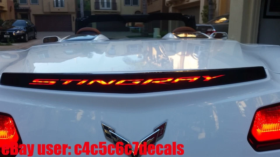 Chevy Corvette StingRay C7 3rd brake light decal 14 15 16 2017 18 19 GS Z06 Z51 Foto 4 de 4
