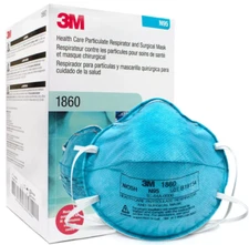 3M 1860 N95 Respirator Mask NIOSH, Surgical & Respiratory Protection Exp 2029