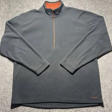 Simms Fleece Pullover Mens 2XL Black 1/4 Zip Outdoors Fishing Products Hiking