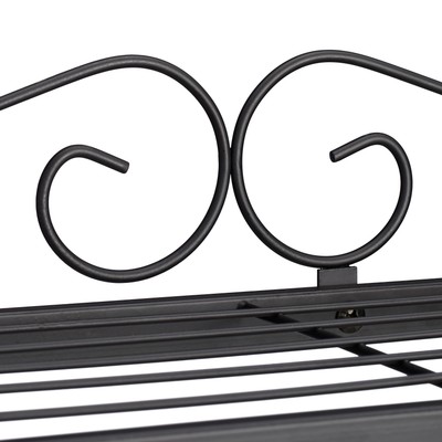 Relaxdays Étagère Extérieure Pliable 3 Niveaux - Noir - 83x44,5x25 Cm - Parfaite Pour Plantes Balcon Et Intérieur