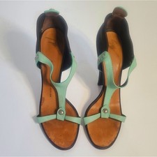 Giuseppe Zanotti turquoise blue heels with silver hardware..size 38