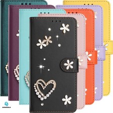 Leather Case For Honor X5C X8C X6B X8D Magic 8 Diamond Heart Wallet Phone Cover