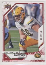 2019 Upper Deck CFL Red 3/150 Matthew O'Donnell #76 o1h