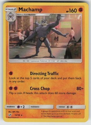 Holo Machamp 13/18 Rare Detective Pikachu Near Mint